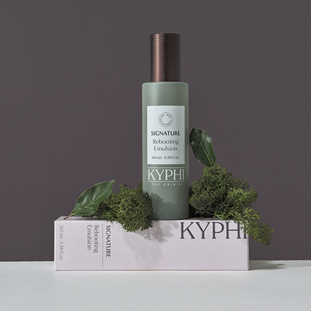 KYPHI Signature Rebooting Emulsion 100ml – Low-Molecular, Anti-Wrinkle, Elasticity Boost, Forest Scent, Plant-Based Formula by TSPARK LAB _ Made in KOREA